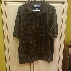 F12-PSA back. Size large . Green collared mens top
